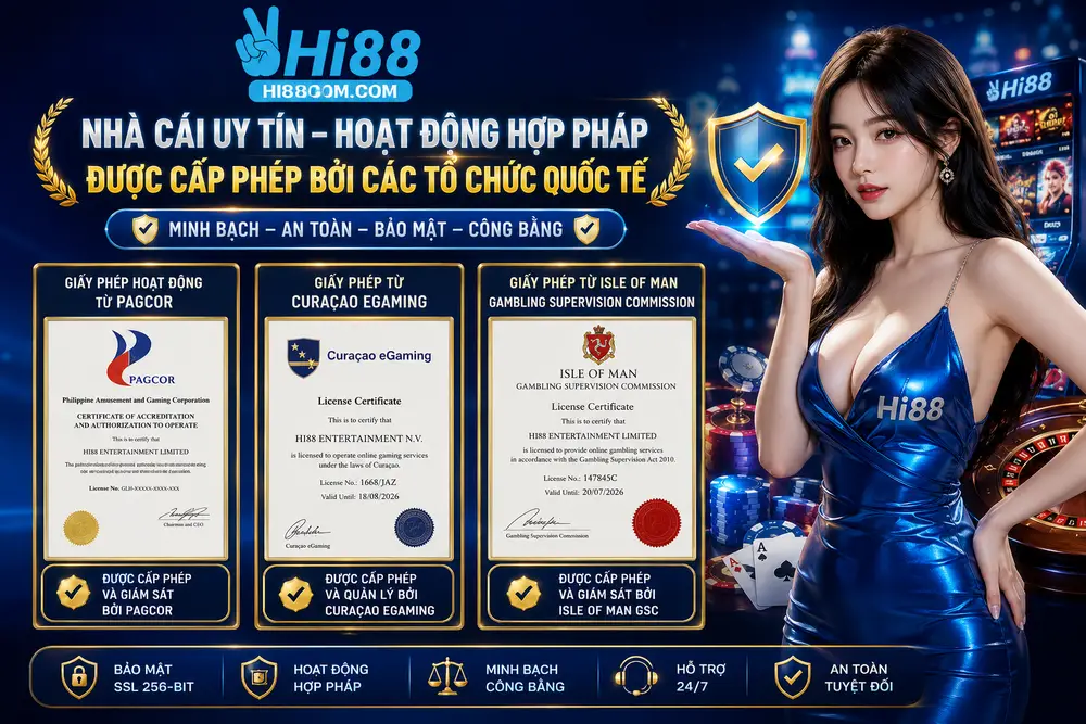 Giấy phép chứng nhận hi88